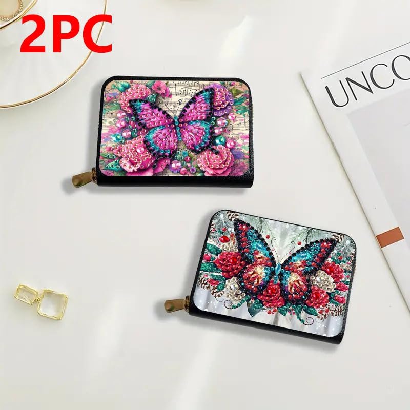 DDGYP 2PCS DIY Diamond Painting Wallet Making Kit,3.14 * 4.33 * 0.98in
