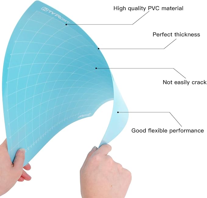 HTVRONT Light Grip Cutting Mat 12x12, 6 Pack, Quilting & Crafting | Compatible with Cricut Maker 4/3/Maker, Explore 5/4/3, Air 2/One, Light Adhesive Sticky Quilting, Vinyl Crafts