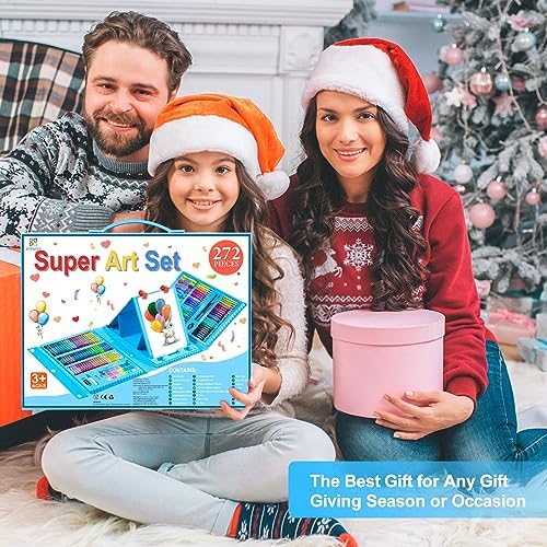 Art Supplies, 272 Pack Art Set Crafts Drawing Kit for Kids Girls Boys Teens