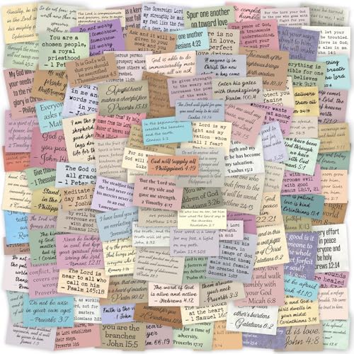 Bible Verse Stickers, Vintage Christian Quotes (120 PCS Unique (Mix 2))