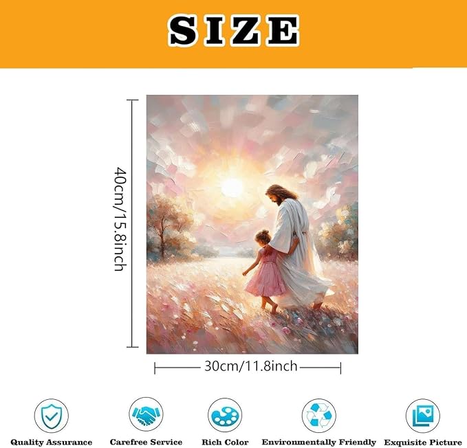 3 Pack Jesus Paint by Numbers Kit for Adults, Color By Numbers for Adults