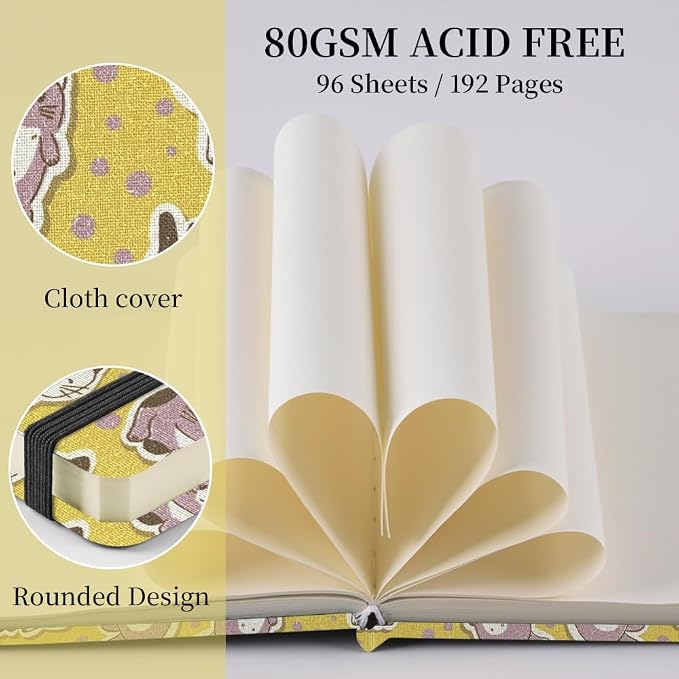 4.8" Pocket Sketch Book,80gsm Hardcover Art Sketchbook for Drawing Journal