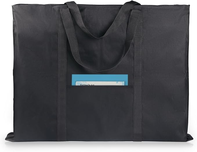 JJRING Dacron Art Portfolio Tote Bag 22'' x 28.5'' For 20'' x 26'' Black