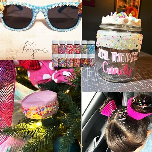 LIKETURE Fake Sprinkles 180G Non-edible Polymer Clay Sprinkles Fake Candy Sprinkles Slime Sprinkles Faux Sprinkles for Resin Slime Add Ins Plastic Sprinkle Nail Art Shaker Card Filler (Multicolor)