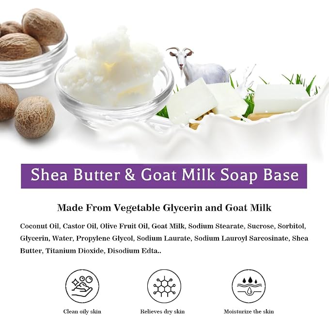 Shea Butter Goat Milk Soap Base for Soap Making,SLS Free 5.2 lbs