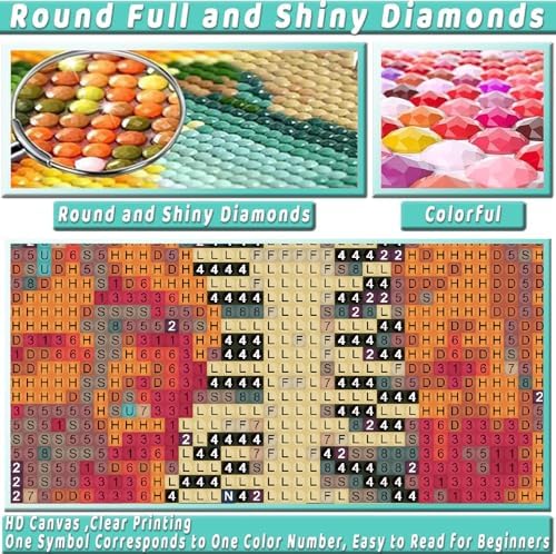 Skull Diamond Art Kits for Adults Funny Diamond Painting Kit for Beginner