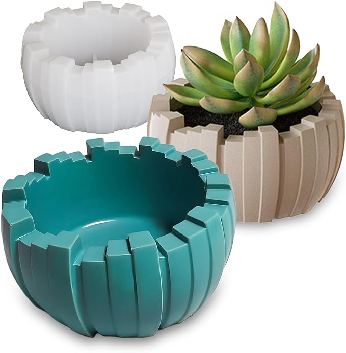 Irregular Jar Resin Mold, Unique Candle Holder Storage Container Silicone Molds for Epoxy Resin, 3D Box Bowl Candle Vessel Jewelry Holder Plant Pot Concrete Gypsum Mold DIY Craft Home Decor