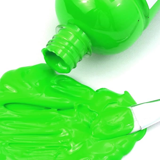 Artecho Green Glow in the Dark Acrylic Paint 500ml / 17oz Large Bottle