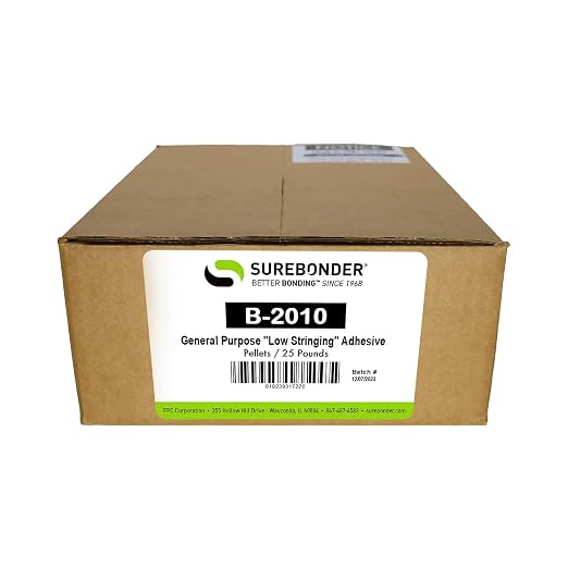 Surebonder B-2010 Less Stringing Skillet Glue Cube Pellets for Crafts and Floral Projects, 10 lb Box, Use in Surebonder Hot Glue Pot Skillets- Cream Color