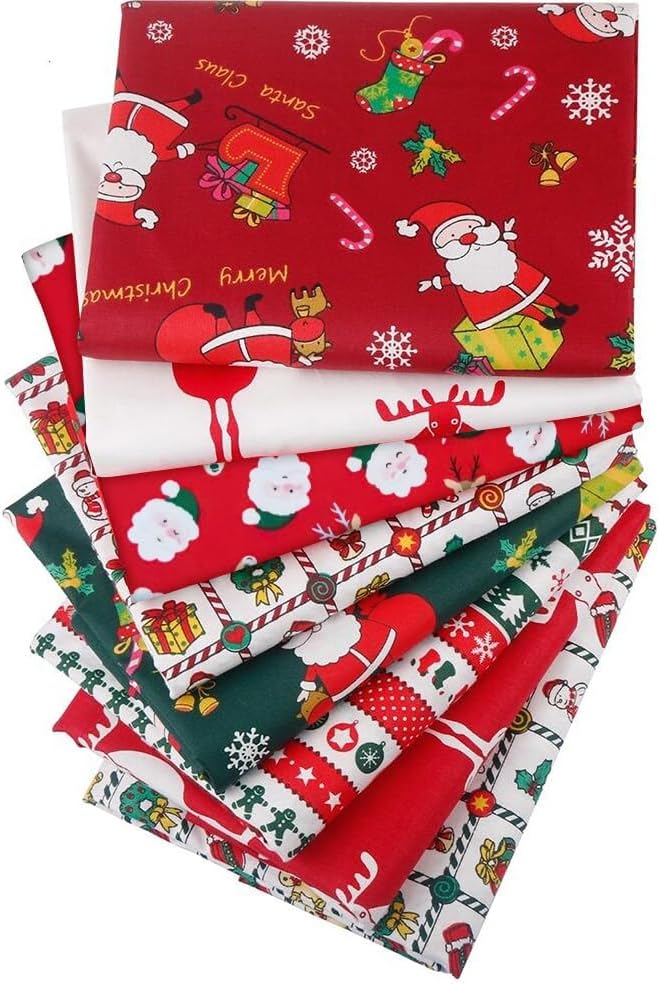 Aubliss 8pcs Fat Quarter Fabric Bundles (100% Cotton - 20'' x 20'')