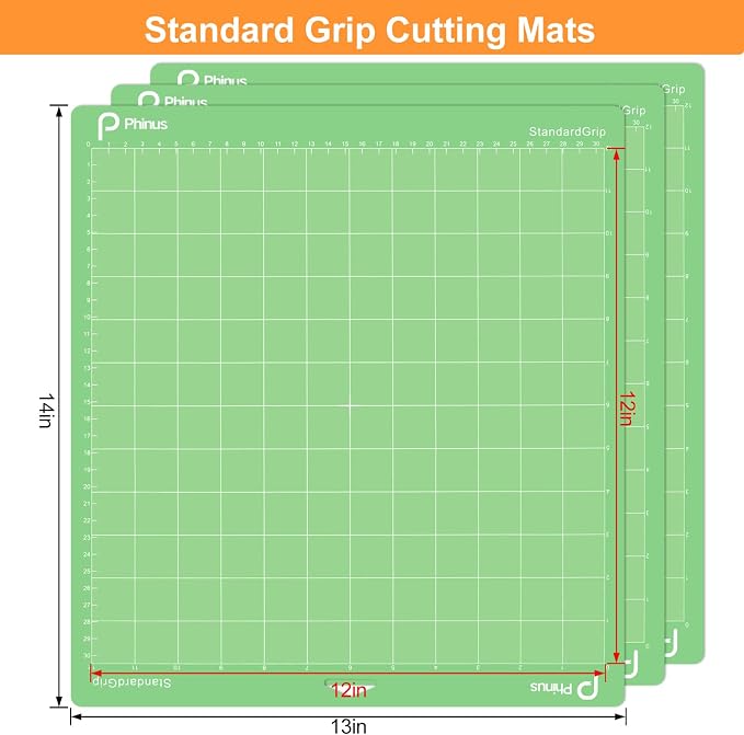 6 Pack Standard Grip Mat 12x12, Reusable Cutting Mats for Crafts, Cutting Mats for Maker 3/Maker/Explore 3/Air 2/Air/One