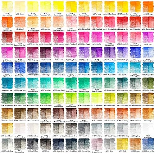 ARTEZA Watercolor Pencils, Set of 120, Water-Soluble Pencils for Drawing
