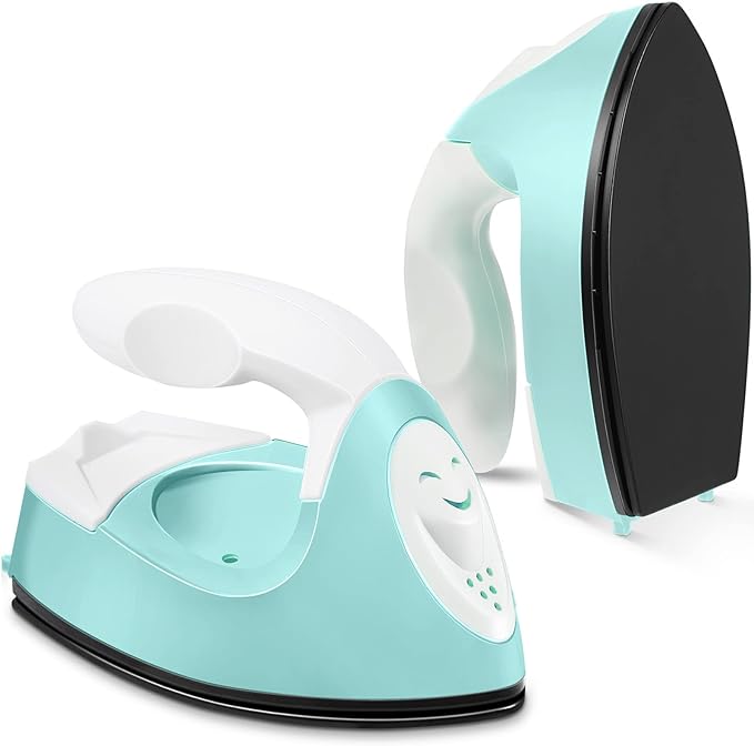 Honoson Mini Craft Iron with Charging Base Tiny,Mint Green