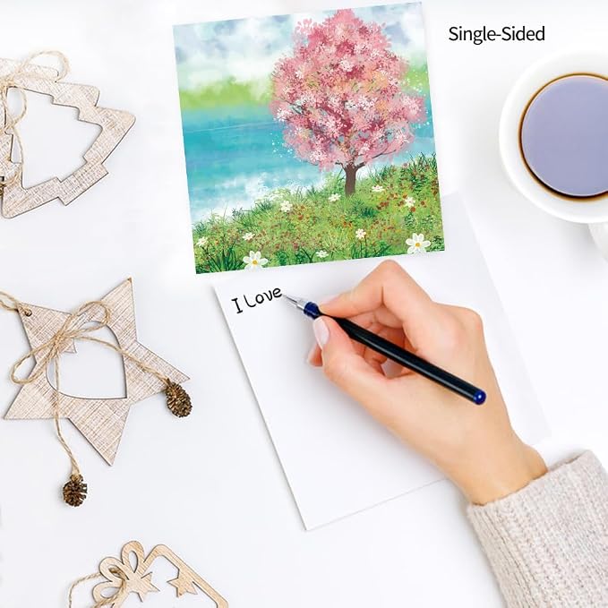 6x6" Cardstock Single Sided Scrapbooking,Craft Decorative Scrap Book Paper | 160gsm,24-Sheet 12Patterns Colored Paper,Junk Journal Supplies,Vivid Origami Papers DIY Craft Gift Wrapping Album.Landscape