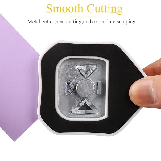 3 Way Chamfer Corner Punch, 3 in 1 Craft Paper Corner Cutter for Paper Crafts, Laminate, Cardstock, Business Card, DIY Projects, Photo, Card Making and Scrapbooking