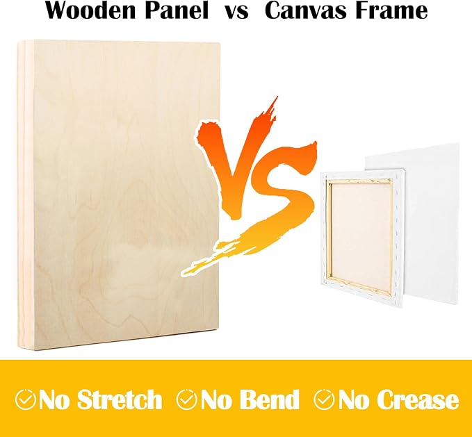 Falling in Art 2 Pack 36x48'' Unfinished Gallery Birch Wood Canvas Panels