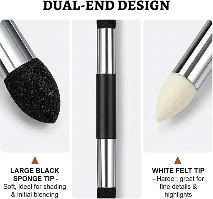 6 Pcs Artist Blending Sponge Pens Dual Tip,Reusable Washable Blending Tools for Oil Pastels,Colored Pencils,Drawing,Sketching,Highlight & Shadow Detail