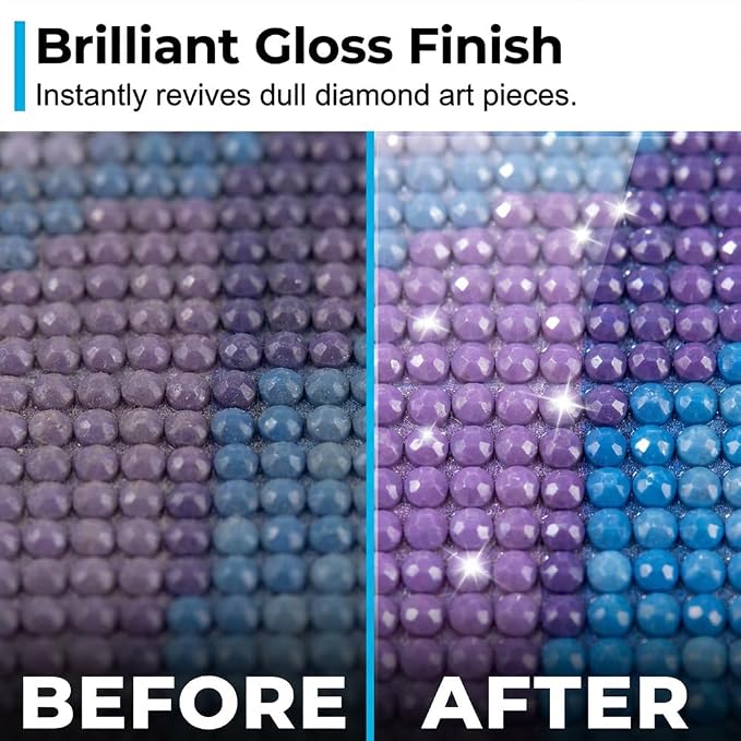 Diamond Art Sealer, 2027 New Diamond Painting Sealer Spray, 100ml Quick Dry Gloss Finish Sealant for Diamond Art, Clear Protective Coating to Secure Drills (30ml*2 (1.01 fl oz))