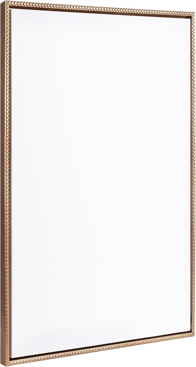Kate and Laurel Sylvie Blank Framed Canvas Wall Art, 28x38 Gold Beaded, Vintage Modern Empty Canvas for Paint-Your-Own Art, Ready to Paint Premium Canvas Already Framed