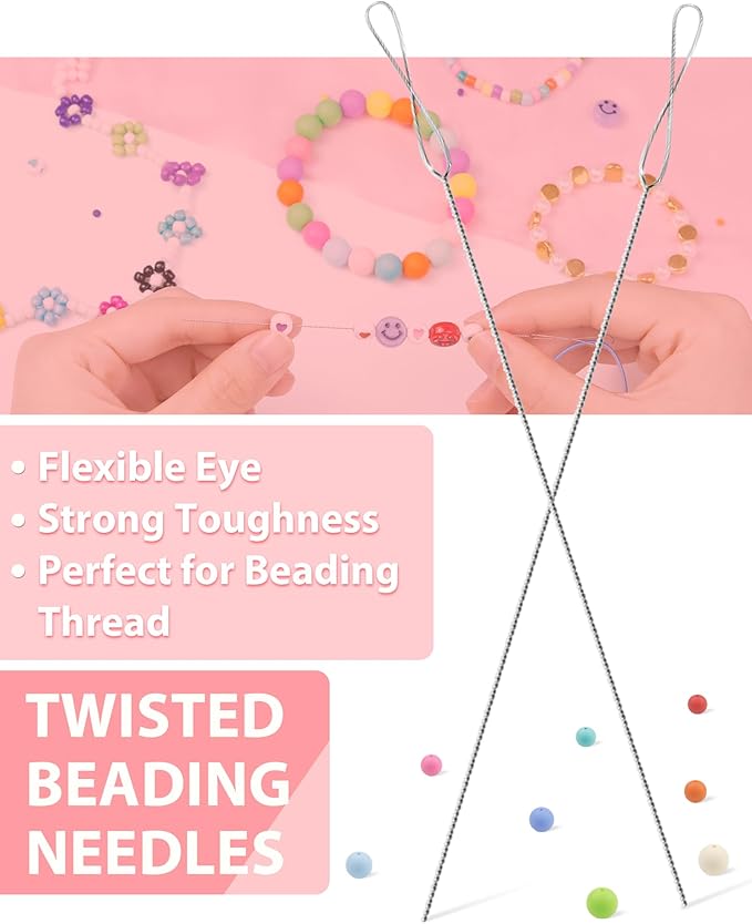 FIVEIZERO 87-Piece Beading Needles Set, 3 Types, 6 Sizes for Jewelry Making