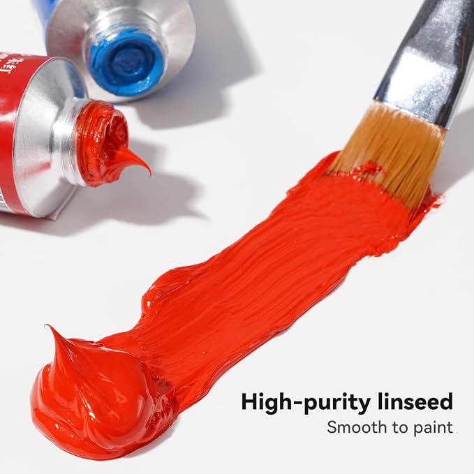 Paul Rubens Oil Paint, 40 Vibrant Colors*50 ml Large Professional Tubes | Professional Oil Based Paint with High Saturation, Creamy Texture, Consistency,Art Supplies for Artists, Students, Beginners