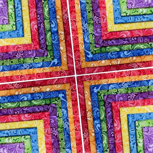 4"x4" 200pcs Cotton Fabric Squares for Sewing Quilting Supplies- Paisley