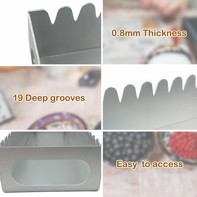 Uiyofok Bead Baking Rack,Polymer Clay Tools for Bead Maker,Drying Rack for Polymer Clay Jewelry Making Supplies(with 20 Pins & 2 Roll of Elastic Strings)
