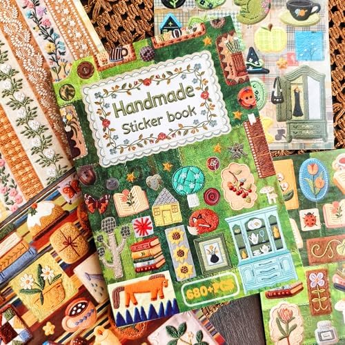 Japanese Embroidered Sticker Book Animal and Plant Theme