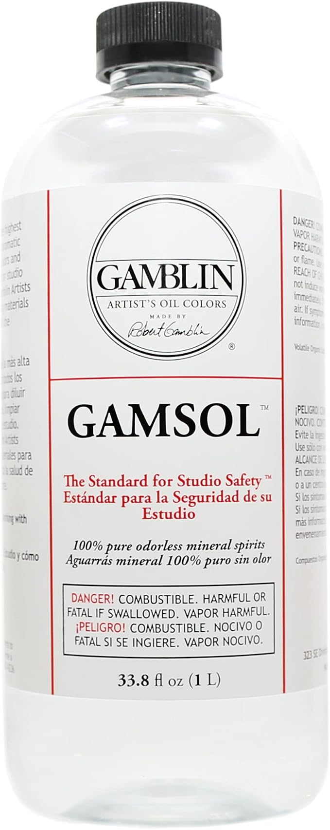 Artists' Grade Gamsol Oil Color Size: 1 Liter, 33.8 Fl. Oz.