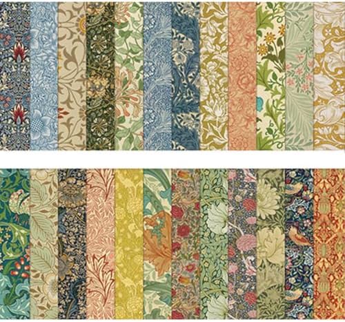 Vintage Flowers Scrapbook Paper Pad, 24 Sheets 6in Double Sided Aesthetic Patterned Origami for Journaling Collage Materials Cardstock Decor Gifts Crafts DIY Wrapping Folded Photo Album