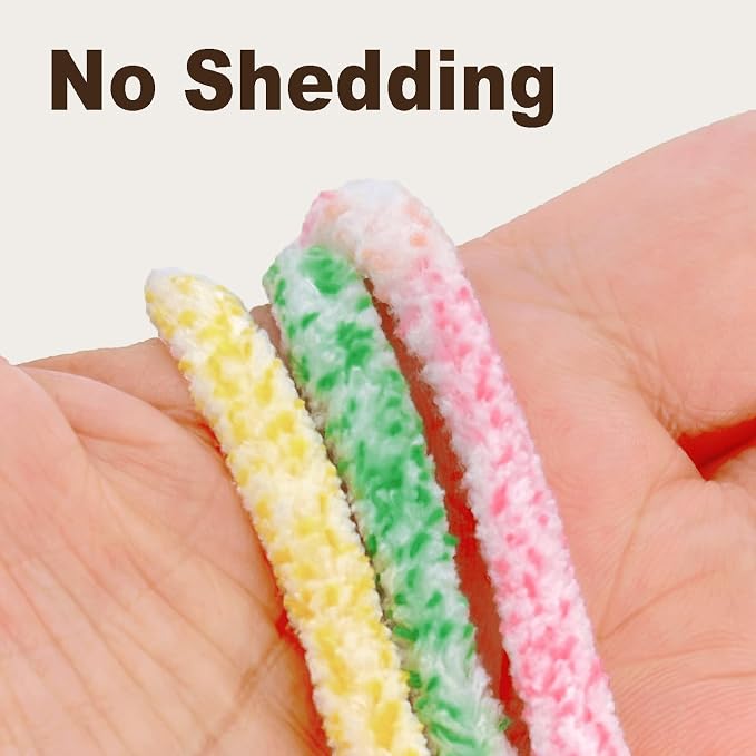 Super Soft Velvet Chenille Yarn for Crocheting and Knitting-Easy to Crochet-Bulky, 3.5oz/93yds of Each Skein-Chunky Plush Yarn for Hand Craft Blanket Ammigurumi DIY (Pastel Rainbow, 6 Pack)