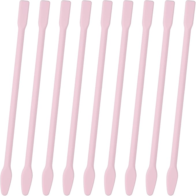 Gartful 9PCS Large Silicone Stir Sticks for Epoxy Resin, Reusable Mixing Sticks for Paint, Glue, Glitter, Waxing, Tumbler Making, Art Craft Supplies, Facial Mask Applicator, Pink