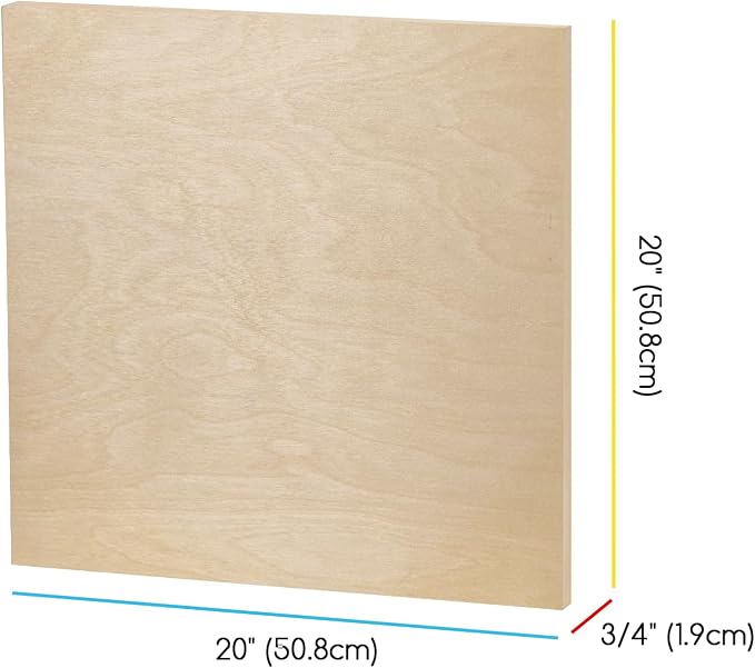 MEEDEN Unfinished Wood Canvas Board:20x20 Canvas Panel Pack of 2