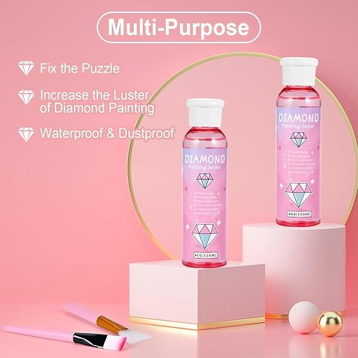 Faburo 2-Pack Diamond Painting Protectant Brightener(120ml*2)