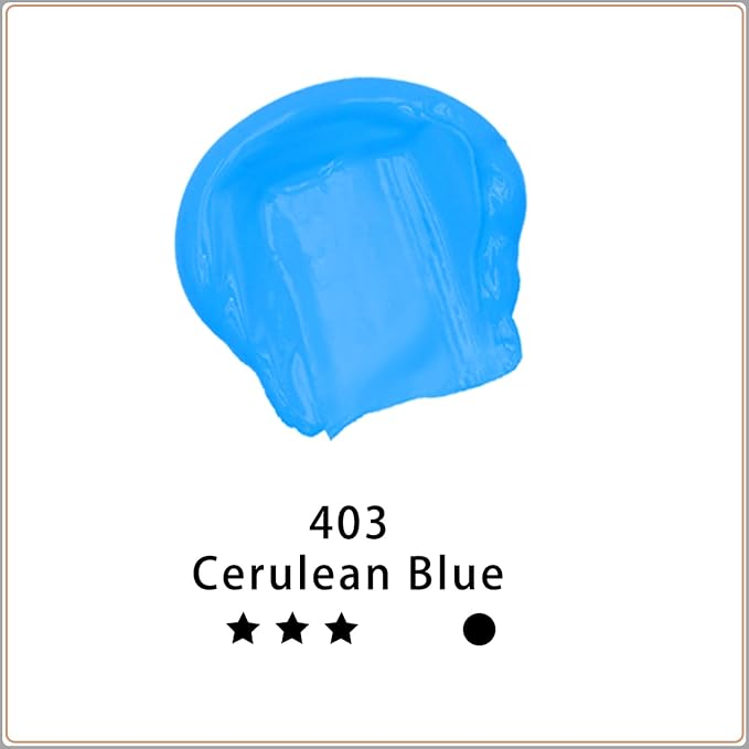 Artecho Cerulean Blue Acrylic Paint 500ml / 17oz Large Bottle