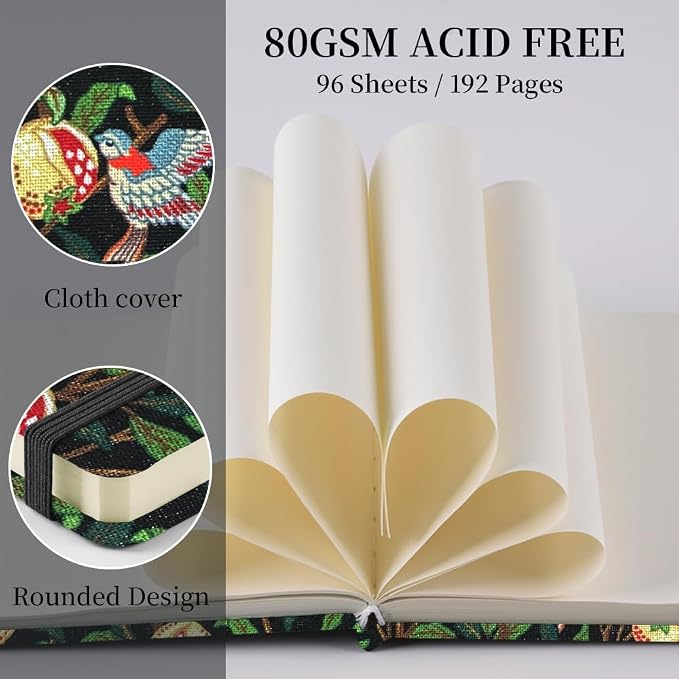 4.8" Pocket Sketch Book,80gsm Hardcover Art Sketchbook for Drawing Journal