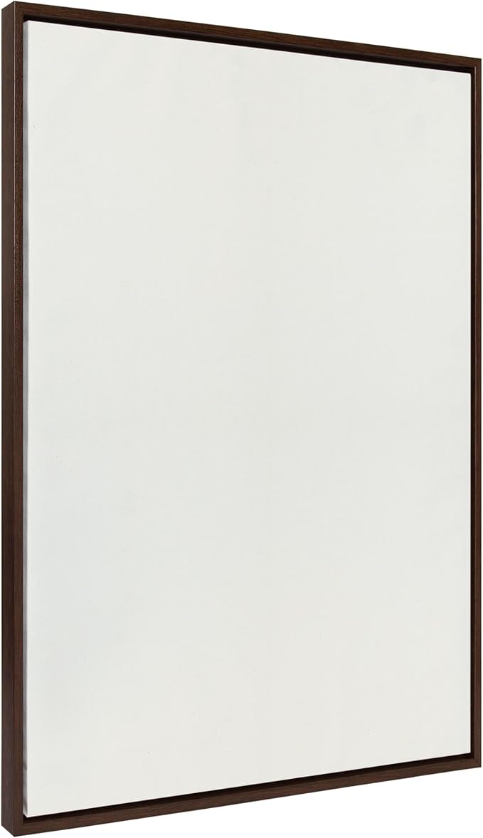 Kate and Laurel Sylvie Blank Framed Canvas Wall Art; 31.5x41.5 Brown; Vintage Modern Empty Canvas for Paint-Your-Own Art; Ready to Paint Premium Canvas Already Framed