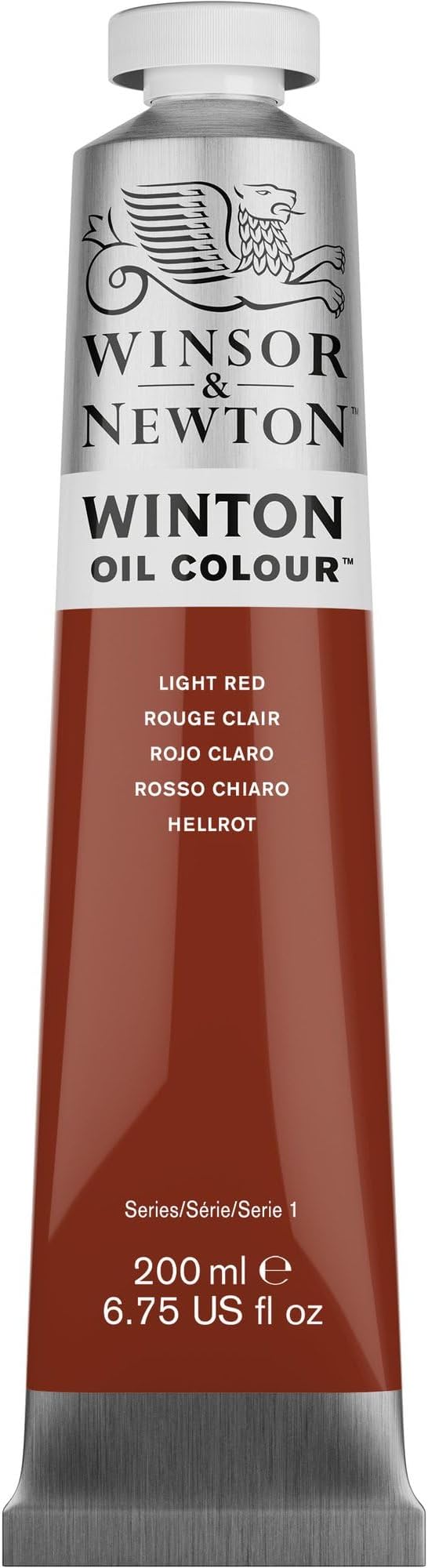 Winsor & Newton Winton Oil Color, 200ml Tube, Light Red | High-quality pigments, Durable, Lightfast, Permanent, Uniform Consistency, Great Pigment Load