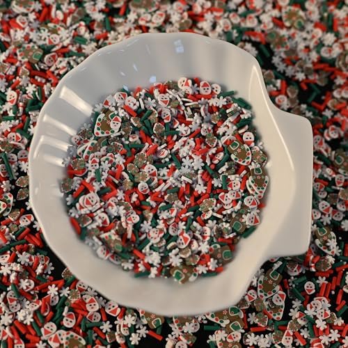 LIKETURE Fake Sprinkles 110g Fake Christmas Sprinkles Non-edible Craft Sprinkles Faux Sprinkles for Crafts Plastic Sprinkle Decoration Slime Sprinkles Slime Add Ins Shaker Card Filler(Black)