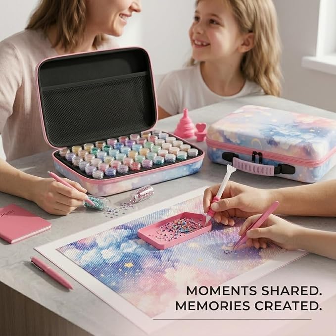MERATIA Diamond Art Storage Organizer, 60 Jars with Accessories