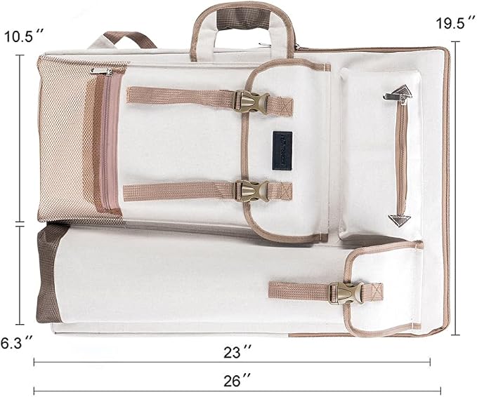 TRANSON Art Portfolio Case Artist Backpack Canvas Bag Large 26” x 19.5”