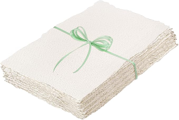 Prudiut Watercolor Paper 6 x 8 in, 50 Sheets, 160 GSM, Deckled Edge