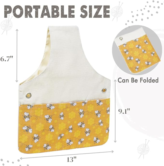TOGETRUE Yarn Bag, Knitting Crochet Tote Bag, Yarn Storage Bag Organizer