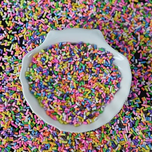 LIKETURE Fake Sprinkles 110g Polymer Clay Sprinkles Fake Candy Sprinkles Faux Sprinkles for Resin Slime Craft Plastic Sprinkles for Nail Art Phone Case DIY Shaker Card Filler (Fake Sprinkles1-110G)