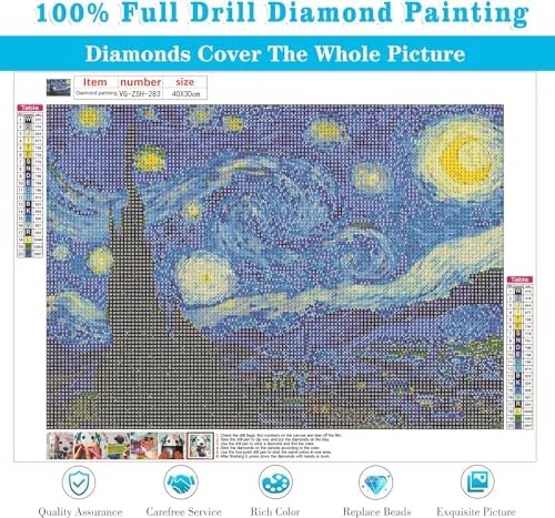 VeGuude Diamond Art Kits forAdults Vangogh Starry Night Diamond PaintingKit
