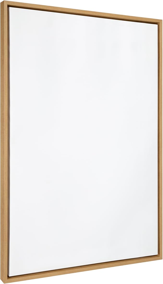 Kate and Laurel Sylvie Blank Framed Canvas Wall Art; 31.5x41.5 Natural; Modern Empty Canvas for Paint-Your-Own Art; Ready to Paint Premium Canvas Already Framed
