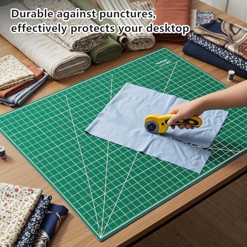 WORKLION 24" x 36" Large Self Healing PVC Cutting Mat, Double Sided, Gridded Rotary Cutting Board for Craft, Fabric, Quilting, Sewing, Scrapbooking - Art Project…