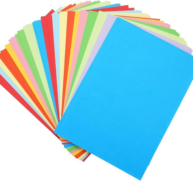 SANNIX 200 Sheets 10 Colors Colored Paper A4 Printer Copy Paper Stationery Multipurpose Colored Printing Origami Paper for DIY Kids Art Craft 8.5" X 11"
