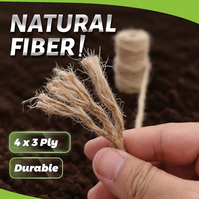 Jute Rope 4MM x 150FT Jute Rope for Crafts Projects Cat Scratcher Scratching Post Tree Gift Wrapping Home Decoration Packing Material Christmas Twine Bulk Heavy-Duty (Brown 4mm* 150ft)