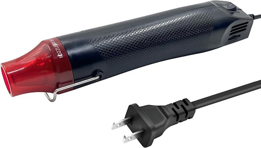 Mini Heat Gun for Crafting, 300W Heat Gun with Variable Temperature Settings Fast Heat Hot Air Gun Tool for Crafting, 6.56Ft Long Cable Heat Gun for Craft Dryer, Drying Paint, Shrink Tubing - Black